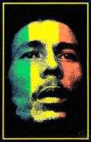 1991 Bob Marley Black Light Poster Funky Enterprises  