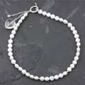 Freshwater Pearl Necklace with Crystal Heart Charm (Israel 