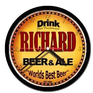  RICHARD beer and ale cerveza wall clock 