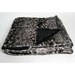 Snow Leopard Microplush Throw Blanket  