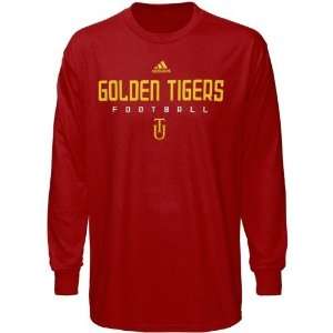 adidas Tuskegee Golden Tigers Red Sideline Long Sleeve T shirt  