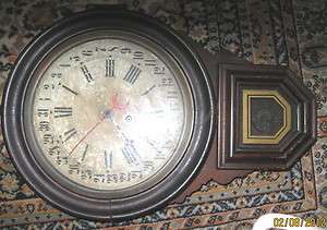 Antique Late 1800s Calendar Clock Large Clock Professionally Cleaned 