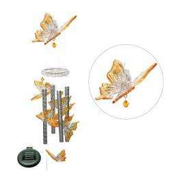 Solar powered Color changing Butterfly Wind Chime  