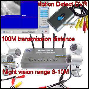 4x IR WIRELESS CCTV DVR Security System Home USB CAMERA  
