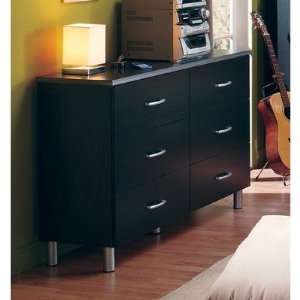  Cosmos Contemporary Black Onyx/Charcoal Double Dresser 
