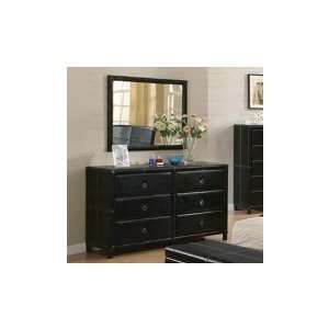  Wildon Home Retro Dresser and Mirror Set in Black