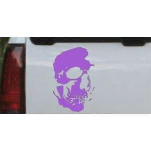 Purple 10in X 15.0in    Skull Shadowed Side Skulls Car Window Wall 