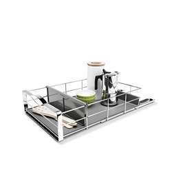 Simplehuman 14 in Pull out Stainless Steel Cabinet Organizer 