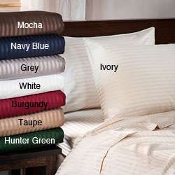 Egyptian Cotton 400 Thread Count Stripe Pillowcases (Set of 2 