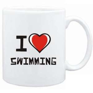  Mug White I love Swimming  Sports