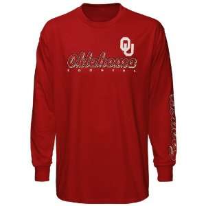  Oklahoma Sooners Youth Two Hit Long Sleeve T Shirt 