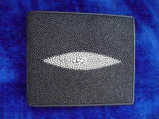 Jewelled Stingray Skin Leather Bi Fold Wallet Sting Ray  