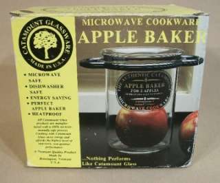 Catamount Glassware APPLE BAKE microwave cookware  