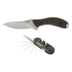 Kershaw Field Knife with Smiths Pocket Pal Knife Sharpener 
