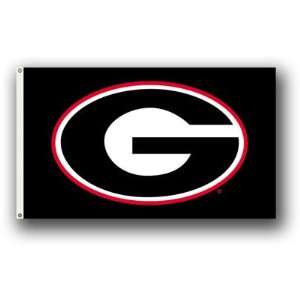  GEORGIA BULLDOGS FLAG   BLACK FLAG NCAA