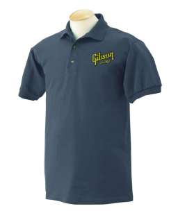 Gibson Les Paul 100% Cotton Polo Shirts with Embroidered Patch  