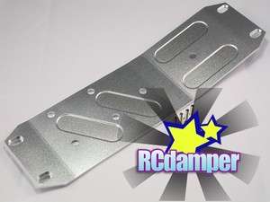 ALUMINUM ALLOY CENTER SKID PLATE SILVER FOR HPI SAVAGE XL  