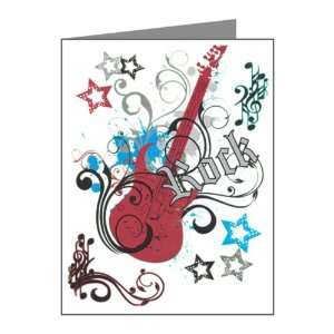  Note Cards (20 Pack) Rock Guitar Music 