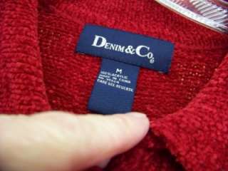 Lot Denim Co Sweater Jones New York Shirt M Red White  