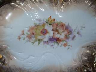 Vintage CT Germany Porcelain Oval Floral Dish/Bowl  