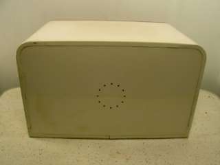 Vintage 50s/60s BREAD BOX Retro Design Metal with Wood Lined Lid 