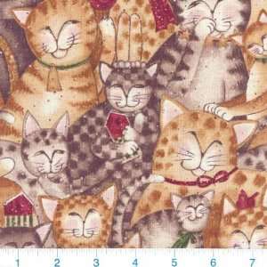  45 Wide Susan Winget Purrfect Christmas Cats Meow Gold 