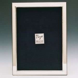   Bead 4 x 6 Inch Sterling Silver Picture Frame Triple