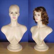 26 New Brown Black Head & Bust Female Mannequin 104B  