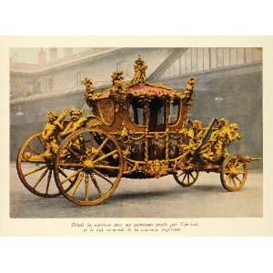  1937 George VI Coronation Gold Royal State Coach Print 