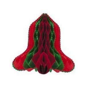  Red & Green Tissue Bell 
