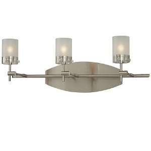   Kovacs 3 Light Bath P5013 084 Brushed Nickel/Clear/Acid Etched Glass