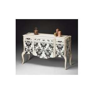    Handpainted Nine Drawer Console Cabinet by Butler