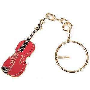  Red Violin Key Chain Musical Instruments