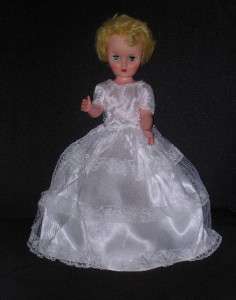 Vintage 1950s 18 Inch Bride Doll with Dresses  