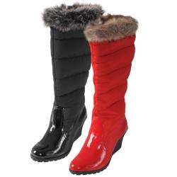   Collection Womens NALA 43 Faux Fur Trim Wedge Boots  