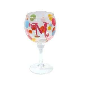  Monogrammed Party Time Acrylic Wine Glass Kitchen 