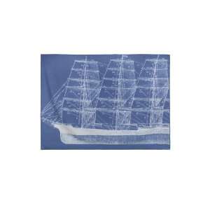   Alpaca Azure 50 x 70 Inch Maritime Throw, Th 0171 AZU