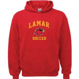  Lamar Cardinals Red Youth Soccer Arch Hooded Sweatshirt 