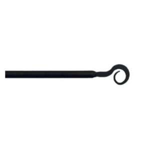   CUR 108 112 Curl Curtain Rod Powder Metal Coated