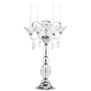  Clear Glass Table Taper Candle Candelabra