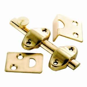   in. Surface Bolt in Polished Brass (Set of 10)