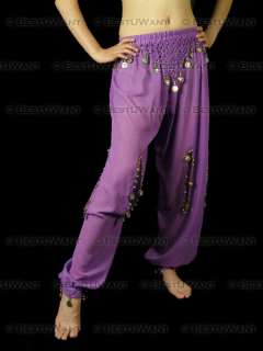 Sale Belly Dance Tribal Gold Coin Harem Pants Costume  