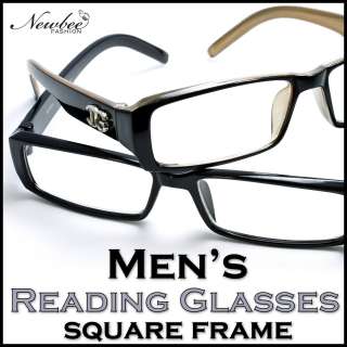   Your Color Mens Square Frame Reading Glasses Classic Fashionable Style