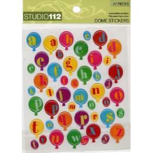   Balloon Alpha Dome Stickers, Set of 47 Letters Arts, Crafts & Sewing