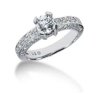  1.85 Ct Diamond Diamond Ring Engagement Round cut 14k 