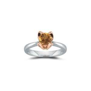  1.59 Ct Citrine Solitaire Ring in 14K Two Tone Gold 6.0 