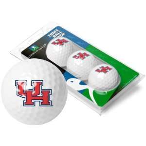  Houston Cougars 3 Pack of Logo Golf Balls Sports 