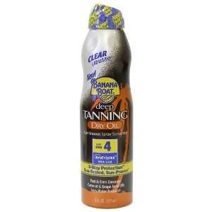 Banana Boat Ultramist Deep Tanning Dry Oil Clear Spray Sunscreen SPF 4 