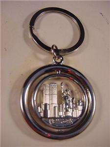 WTC WORLD TRADE CENTER TWIN TOWERS SPINNER KEY CHAIN  