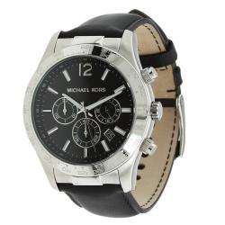 Michael Kors Mens Leather Strap Chronograph Watch  